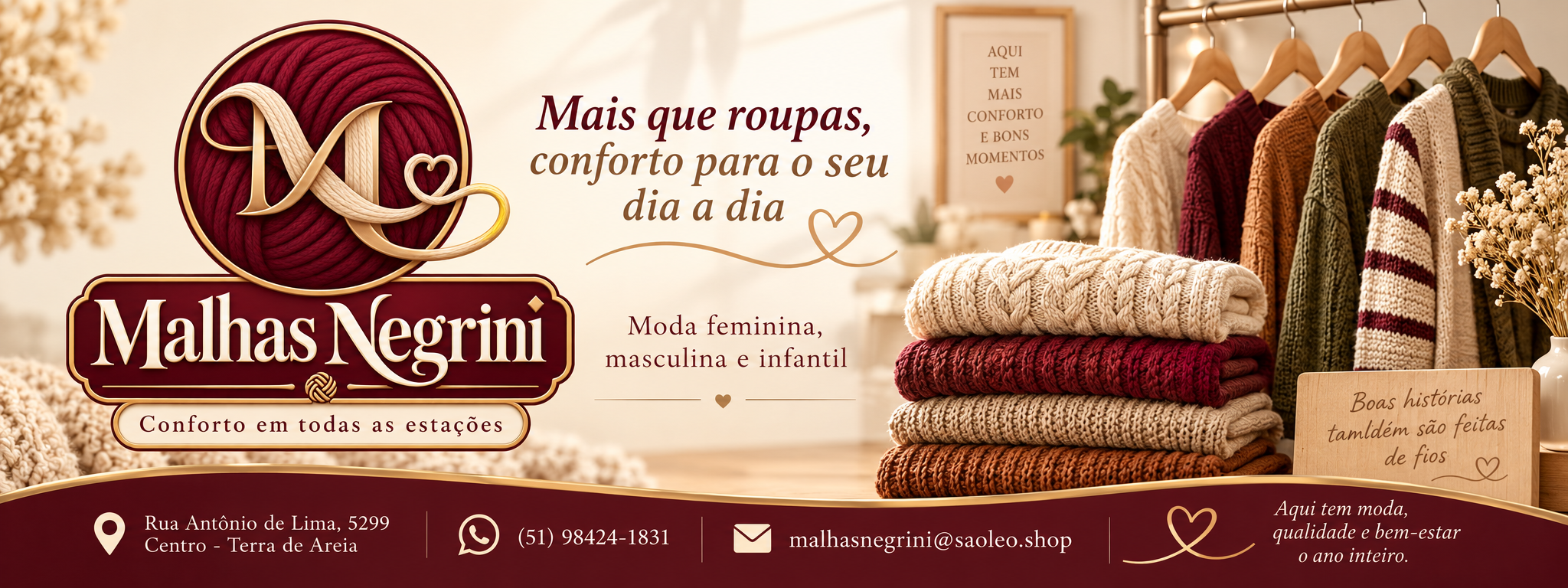 Banner de Malhas Negrini